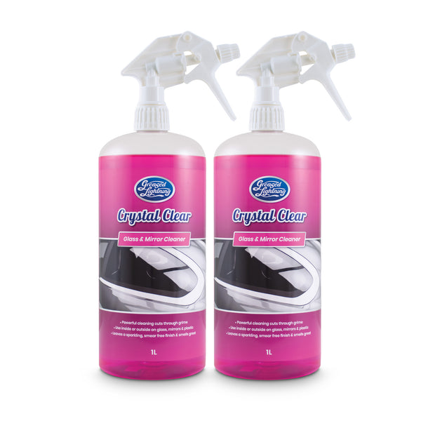 Greased Lightning Crystal Clear Twin Pack - Glass & Mirror Cleaner 2 x 1L