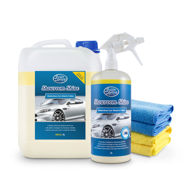 Showroom Shine Refill PLUS 1 litre & 4 cloths